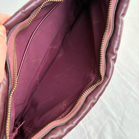 ETIENNE AIGNER vintage burgundy large big logo classic leather purse bag - Picture 4 of 15